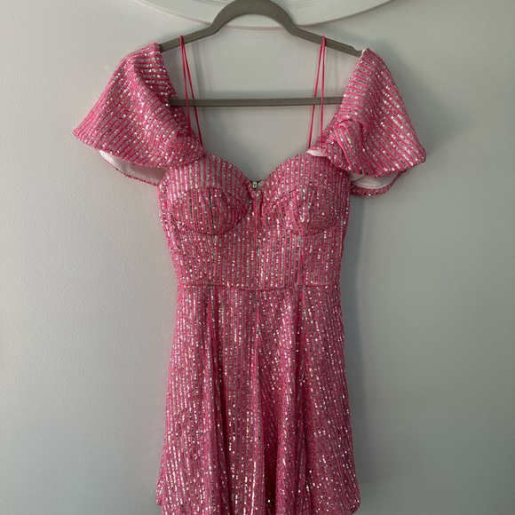 Pink Diamond Sequin Dress - Picture 8 of 10